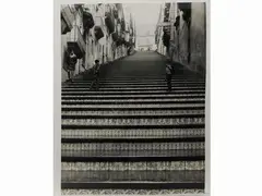 Caltagirone La scala, 1970 by Nicola Scafidi, 1925, lot of two vintage gelatine silver print on baryta paper, offered Feb 2022