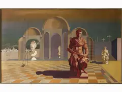 André Beullens, Metaphysical landscape, 1930, oil on canvas