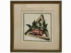Vanni Viviani, Composition with apples, 1937, lithograph