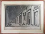 Pier Lorenzo Mangini, Front interior view of the Basilica of San Giovanni Laterano, 1691, etching