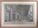Pier Lorenzo Mangini, Front interior view of the Basilica Liberiana known as S.Maria Maggiore, 1691, etching