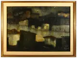 Nanni Bensa, Beyond the river no. 2, 1916, oil on panel