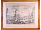 Veduta della piazza di Monte Cavallo by Giovanni Battista Piranesi, 1720, etching, offered Dec 2021