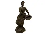 Angelo Biancini, Fishwife, 1911, painted terracotta sculpture