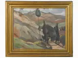 Francesco Chiappelli, Landscape, 1890, oil on tablet