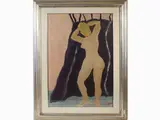 Guido Peyron, Dancing nude with black curtain 1952/53