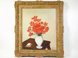 Guido Peyron, Flowers in a vase and shell