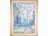 Enzo Pregno, Landscape with trees, 1898, oil on canvas