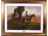 Butteri by Carlo Domenici, oil on faesite, offered Dec 2021