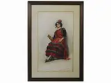 Arnaldo Tamburini, Carmen, 1843, watercolour on paper