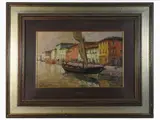 Antonio D'Arliano, Port landscape, 1899, oil on canvas