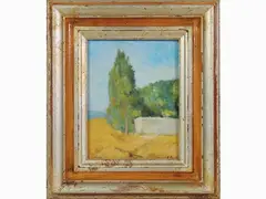 Landscape 1976 by Emanuele Cavalli, 1904, oil on panel, offered Dec 2021