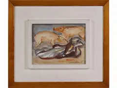 Untitled by Mario Romoli, 1908, watercolour on paper layed on cardboard, offered Dec 2021