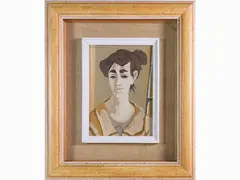 Female portrait by Marcello Boccacci, 1914, oil on carboard, offered Dec 2021