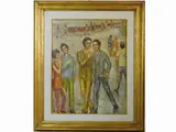 Figures by Guido Borgianni, 1915, oil on canvas, offered Dec 2021