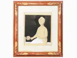 Antonio Bueno, Female figure, 1918, mixed media on paper