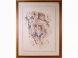 Remo Squillantini, Figures, 1920, two mixed media paintings on paper
