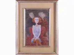 Figures by Remo Squillantini, 1920, oil on canvas board, offered Dec 2021