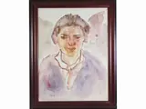 Silvio Loffredo, Portrait of a woman, 1920, watercolour on paper