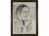 Portrait of a woman by Silvio Loffredo, 1920, watercoluor on paper, offered Dec 2021