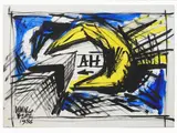 Vinicio Berti, Composition AH, 1921, acrylic on cardboard laid on cardboard