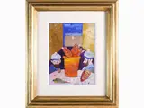 Seascape and figures by Antonio Possenti, 1933, oil on canvas board, offered Dec 2021