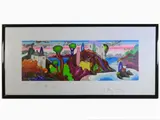 Luca Alinari, Landscapes with figures, 1943, three lithographs