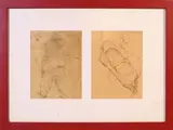 Darsena e Navarca by Lorenzo Viani, 1882, two ink drawings on paper, offered Dec 2021