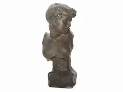Renzo Colombo, Female bust, 1856, bronze sculpture