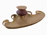 Louis Chalon, Calamaio in bronzo dorato e vetro L. Chalon, di gusto Art Nouveau