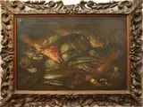 Giuseppe Recco, Fish and mollusk, 1634, oil on canvas