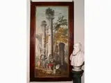 Giuseppe Zocchi, Ruins with wayfarer e mother with child