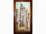Giuseppe Zocchi, Ruins with spring and three figures