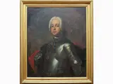 Giuseppe Antonio Fabbrini, Male portrait in armor with cross of Saint Stephen and red cloth, 1749, oil on canvas