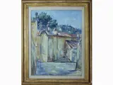View of a town by Enzo Pregno, 1898, oil on canvas, offered Oct 2021