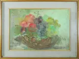 Guido Guidi, Figures on horseback and Still life with fruits, 1901, two oil paintings on canvas and canvas board