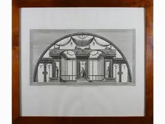 Vestigia delle Terme di Tito e loro interne pitture, second half of 18th century by Marco Carloni, 1742, three etching prints, offered Oct 2021