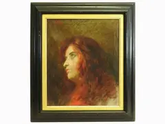 Portrait of a Woman by Stefano Ussi, 1822, oil on canvas, offered Jul 2021