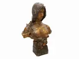 Attilio Fagioli, Portrait of a woman, 1877, patinated plaster bust