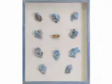 Ugo Lucerni, Fiori e Farfalla 1955, 1900, eleven painted ceramic high-reliefs laid on panel
