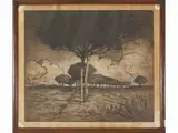 Emilio Mazzoni Zarini, Landscapes with trees, 1876, two engravings
