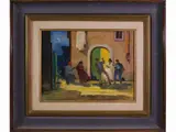 Baruffa by Renato Natali, 1883, oil on cardboard, offered Jul 2021