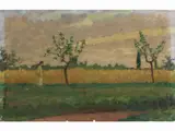 Giotto Sacchetti, Pianura lombarda nelle vicinanze di Monza (Milano), 1887, oil on panel