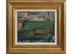 Seascape with figure by Enzo Pregno, 1898, oil on canvas, offered Jul 2021