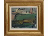 Seascape with figure by Enzo Pregno, 1898, oil on canvas, offered Jul 2021