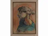 Bruno Calvani, Portrait of a woman, 1904, mixed media on paper laid on cardboard
