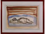 Mario Romoli, Nude 1969, 1908, watercolour on paper