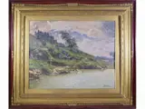 Paride Castellan, Vento sul fiume 1946, 1911, oil on panel