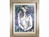 Female portrait 1973 by Silvio Loffredo, 1920, oil on canvas board, offered Jul 2021