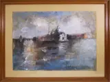 Sergio Scatizzi, Venice, 1918, tempera on paper laid on cardboard